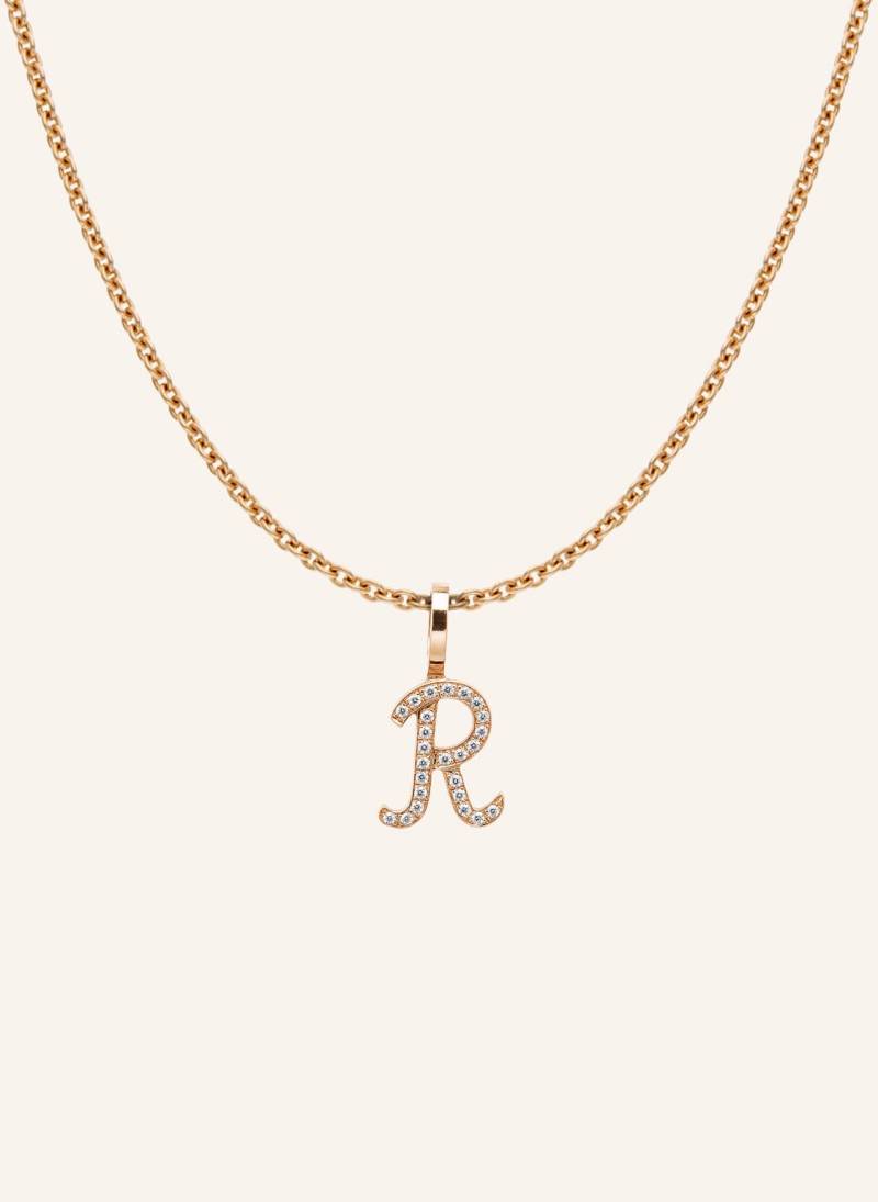 Cada Kette Tiny Diamond Letter R rosegold von CADA