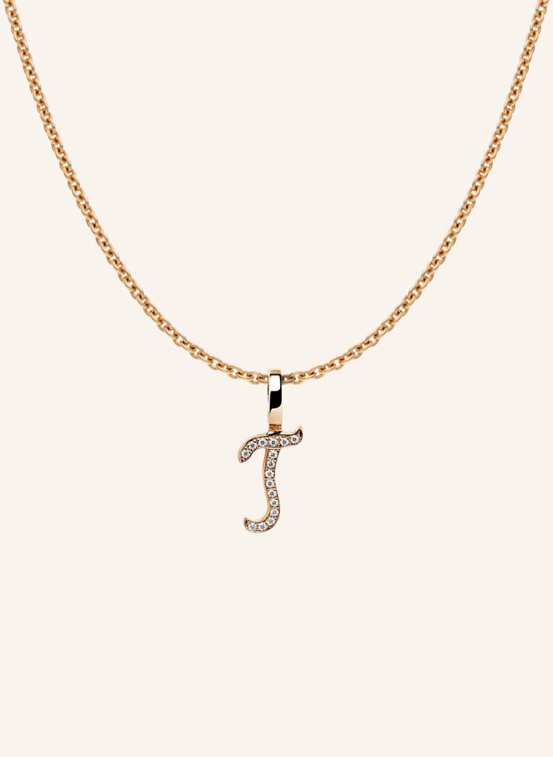 Cada Kette Tiny Diamond Letter T rosegold von CADA