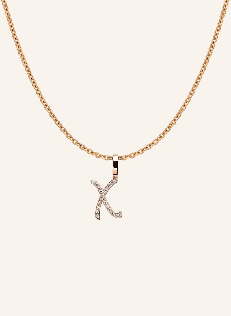 Cada Kette Tiny Diamond Letter X rosegold von CADA
