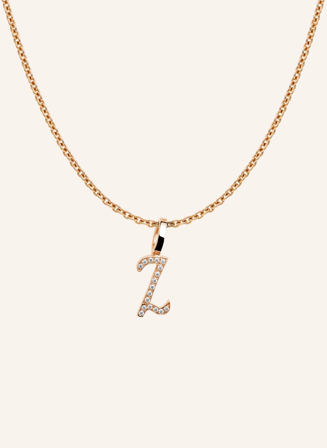 Cada Kette Tiny Diamond Letter Z rosegold von CADA
