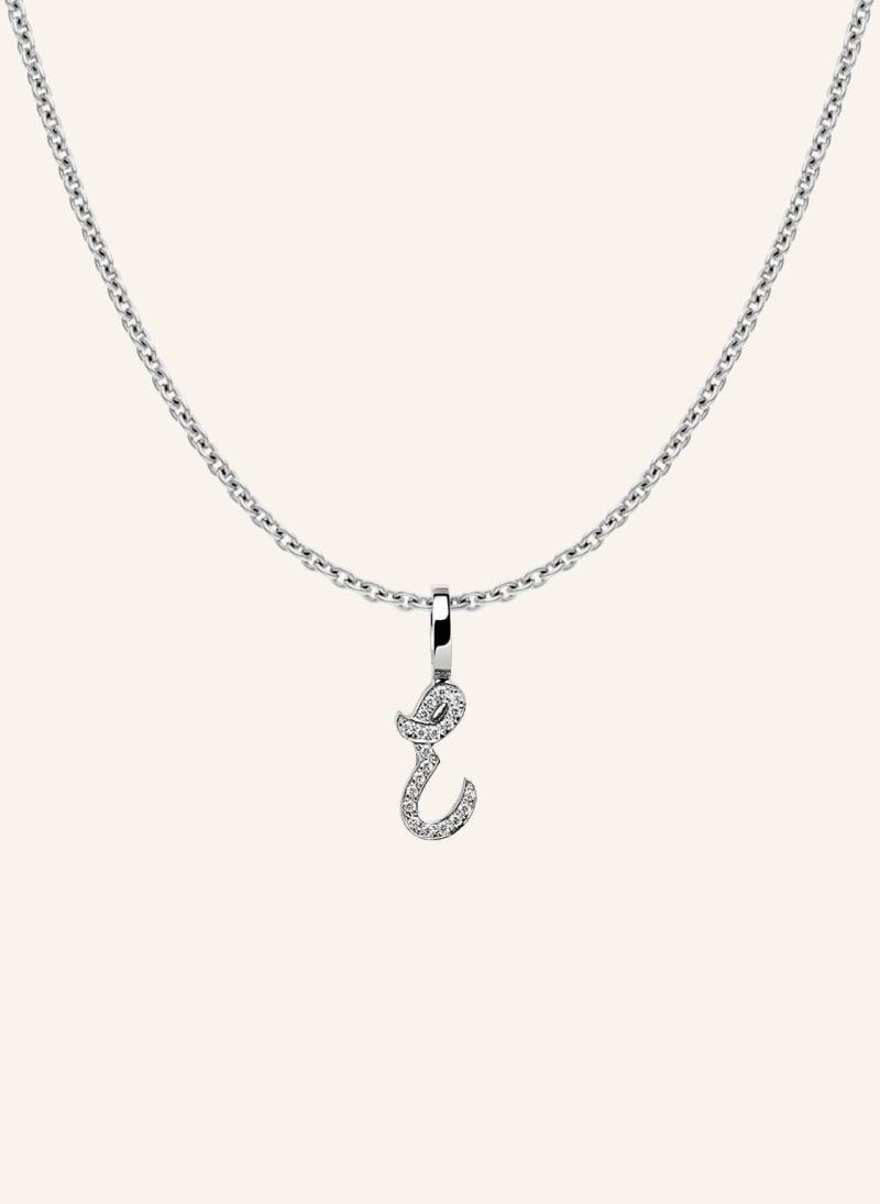 Cada Kette Tiny Dimond Letter E silber von CADA