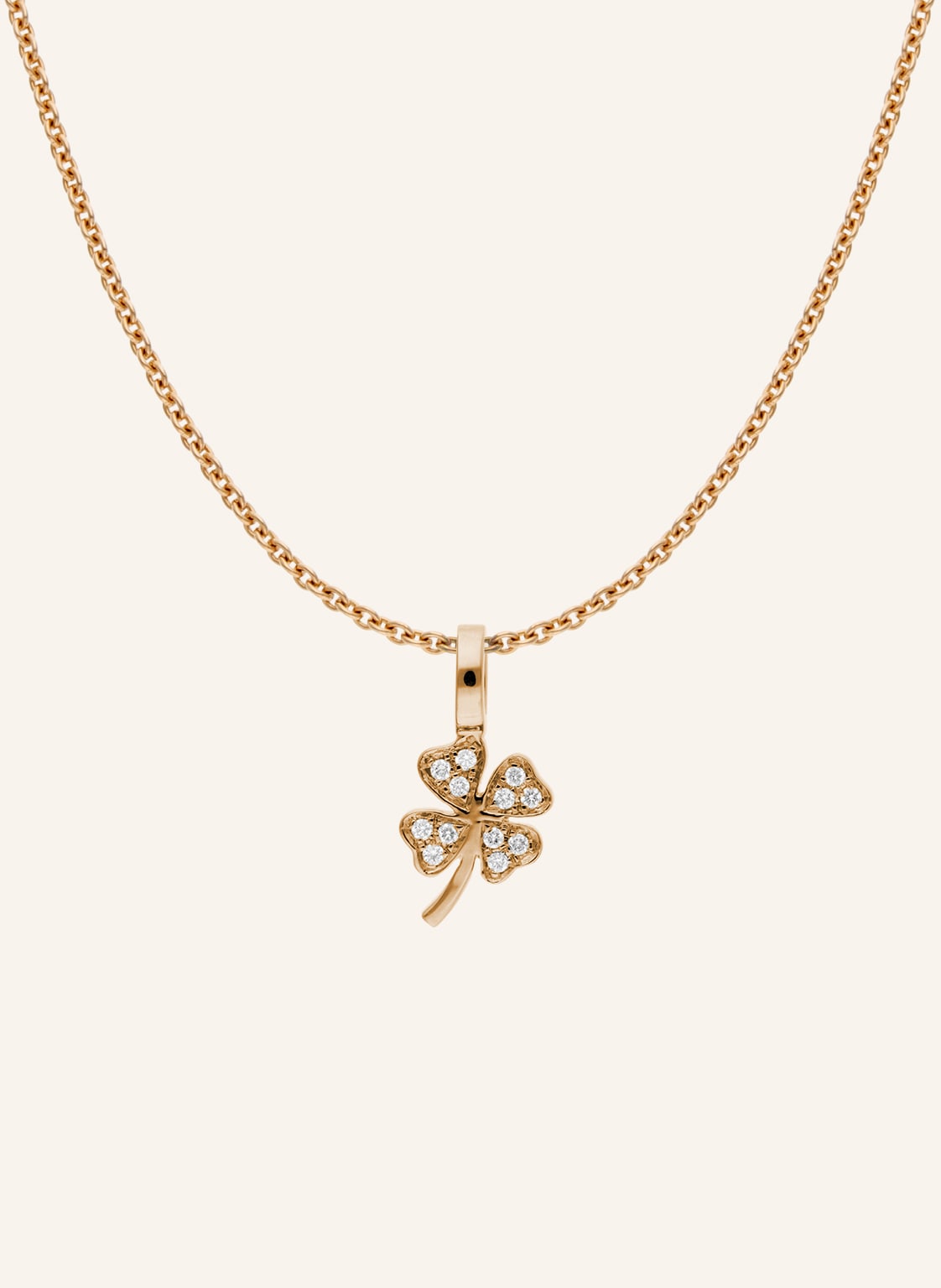Cada Kette Tiny Lucky Clover rosegold von CADA