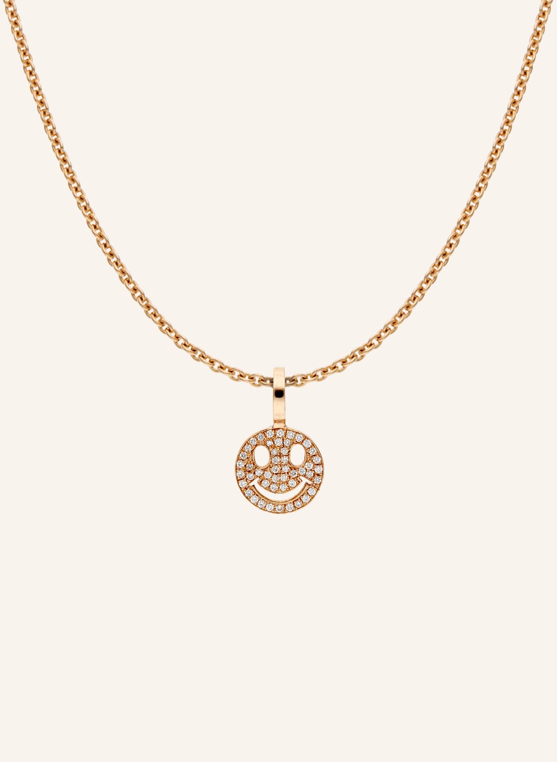 Cada Kette Tiny Smiling Face rosegold von CADA