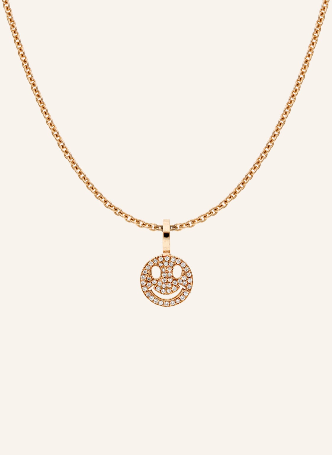Cada Kette Tiny Smiling Face rosegold von CADA