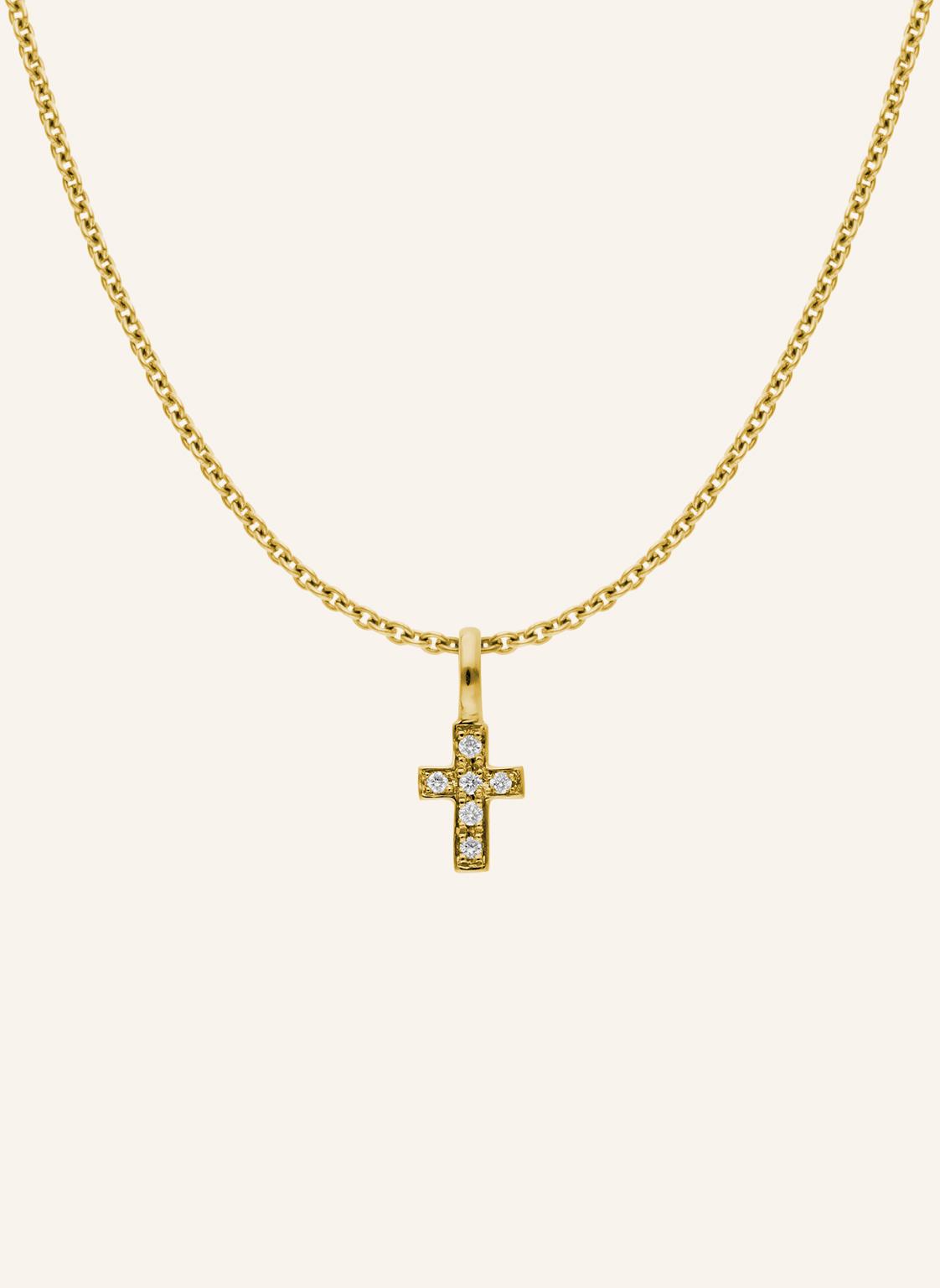 Cada Kette Tiny Turin Cross gold von CADA