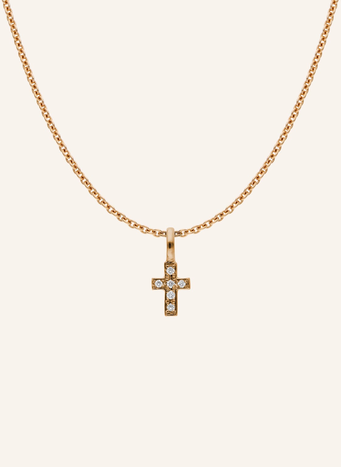 Cada Kette Tiny Turin Cross rosegold von CADA