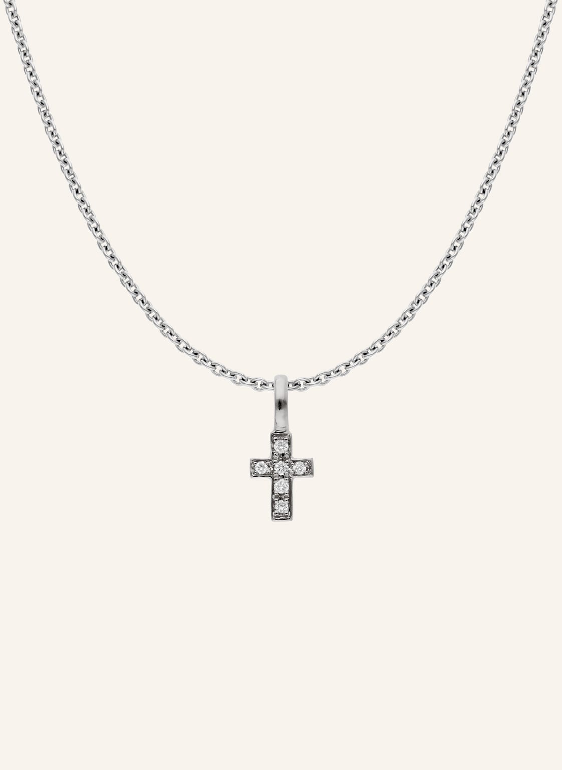 Cada Kette Tiny Turin Cross silber von CADA