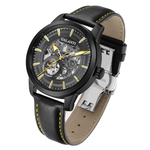 CADISEN Automatik Uhr Herren Mechanische Automatikuhr Saphirglas Und Rostfreier Stahl Wasserdicht Freizeit (gelb) von CADISEN