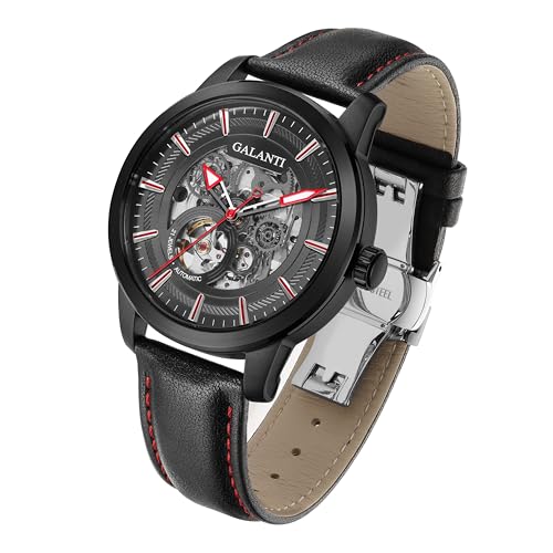 CADISEN Automatik Uhr Herren Mechanische Automatikuhr Saphirglas Und Rostfreier Stahl Wasserdicht Freizeit (rot) von CADISEN