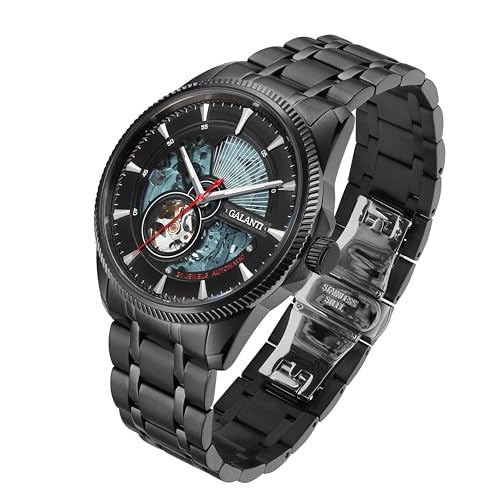 CADISEN Automatik Uhr Herren Mechanische Rostfreier Stahl Wasserdicht Edelstahl Armband (blau) von CADISEN