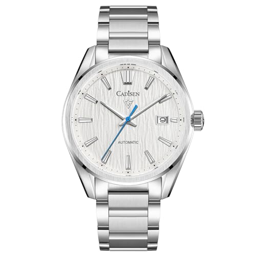 CADISEN Automatik Uhr Herren Mechanische Saphirglas Wasserdicht Freizeit klassisch (8226 weiß) von CADISEN