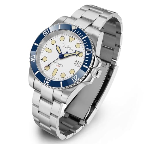 CADISEN Automatik Uhr Herren Mechanische Wasserdicht NH35 Uhren männer Freizeitgeschäft (blau) von CADISEN