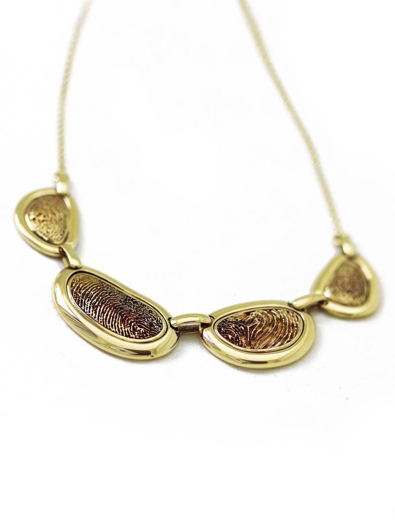 Personalisierte Fingerabdruck-Halskette, Familie Fingerabdruck Halskette, Oma Geschenk Von Enkeln, Mutter in Niedrigen Geschenk, Gemischte Familie von CADIjewelry