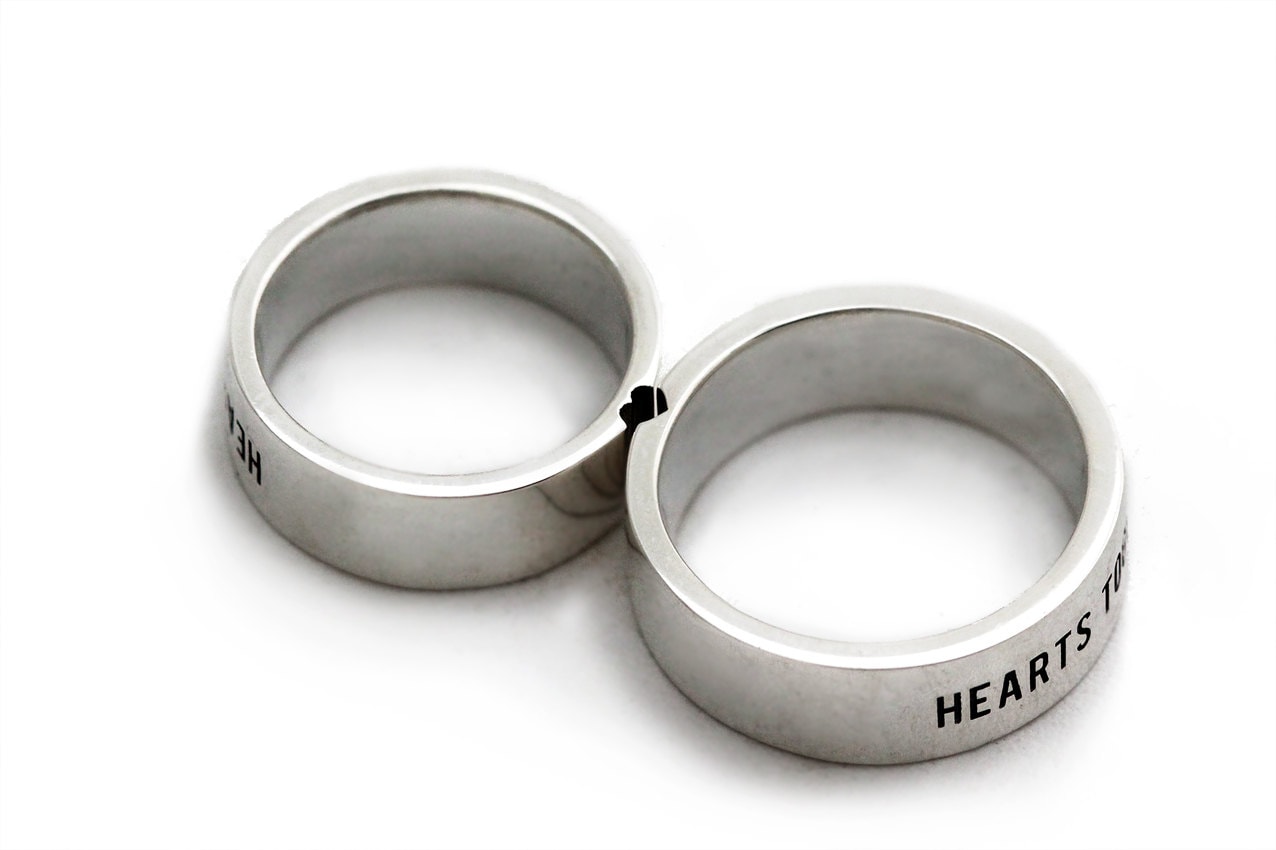 Personalisierte Herzen Zusammen Passenden Ring Set, Paare Set, Hochzeits-Set, Sterling Silber Band, Valentinsgrußgeschenk Für Ihn, Verlobten Geschenk von CADIjewelry