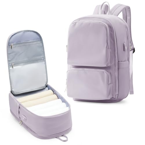 CADOLIM Reiserucksack Rucksack Handgepäck Flugzeug Ryanair Handgepäck 40x20x25 cm Rucksack,Carry On Luggage Travel Backpack Women Damenrucksack,Business Rucksack Wasserdicht Reise Damen Lila von CADOLIM