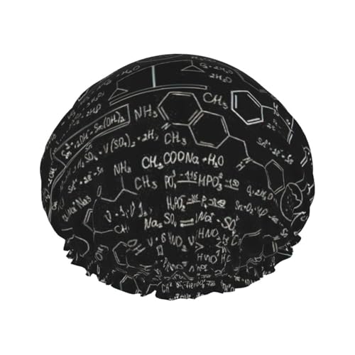 Abstrakte Wissenschaft Chemie Illustration 3D-Druck Duschhaube Leichter Hut Geeignet für Frauen Mit Langhaar Weicher Duschhut von CADREWY