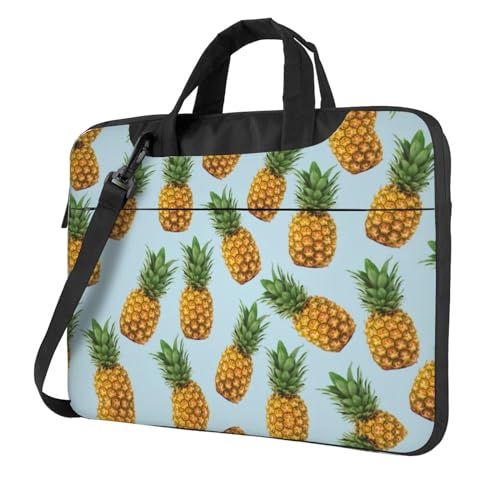 Ananas (3) bedruckte Laptoptasche, vielseitige Taschen, Computertasche, weich, für Damen und Herren, einzigartig, Schwarz, 13 inch von CADREWY