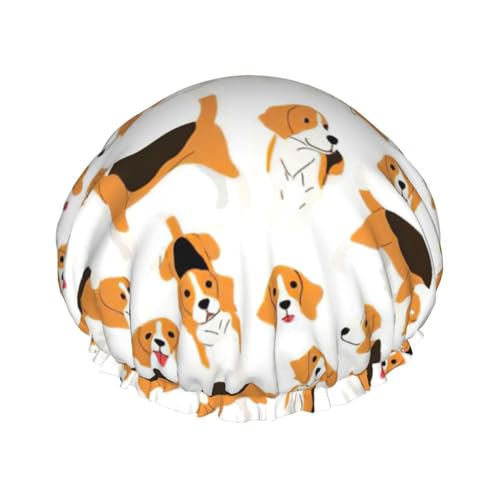 Beagle-Hunde-Duschhaube, leichter Hut, geeignet für Frauen mit langen Haaren, weicher Duschhut von CADREWY