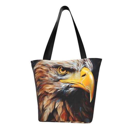 Bequeme Schultertasche mit Adler-Druck, Sommerhandtasche, Reisen, Strand, Arbeit, täglicher Gebrauch, vielseitiges Tragen von CADREWY