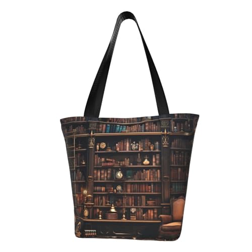 Bequeme Schultertasche mit Bücherregaldruck, Sommerhandtasche, Reisen, Strand, Arbeit, täglicher Gebrauch, vielseitig tragbar von CADREWY