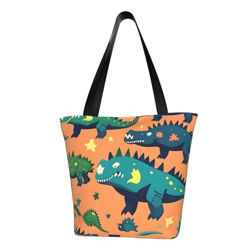Bequeme Schultertasche mit Dinosaurier-Druck, Sommer-Handtasche, Reisen, Strand, Arbeit, täglicher Gebrauch, vielseitig zu tragen von CADREWY