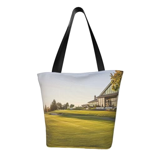 Bequeme Schultertasche mit Golfschläger-Aufdruck, Sommer-Handtasche, Reisen, Strand, Arbeit, täglicher Gebrauch, vielseitig zu tragen von CADREWY