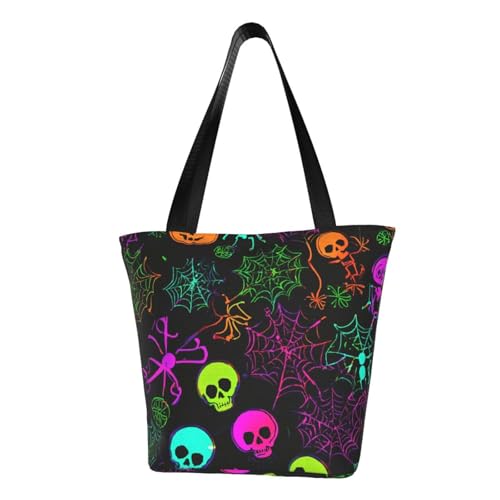 Bequeme Schultertasche mit Halloween-Motiv, Sommerhandtasche, Reisen, Strand, Arbeit, täglicher Gebrauch, vielseitiges Tragen von CADREWY