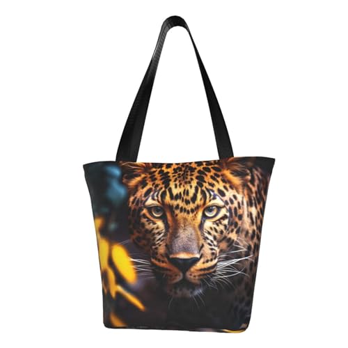 Bequeme Schultertasche mit Leopardenmuster, Sommerhandtasche, Reisen, Strand, Arbeit, täglicher Gebrauch, vielseitiges Tragen von CADREWY