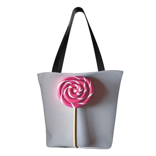 Bequeme Schultertasche mit Lollipop-Druck, Sommerhandtasche, Reisen, Strand, Arbeit, täglicher Gebrauch, vielseitiges Tragen von CADREWY