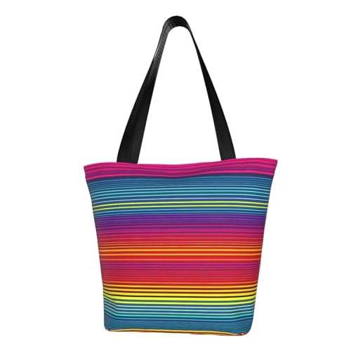 Bequeme Schultertasche mit Regenbogen-Muster, Sommerhandtasche, Reisen, Strand, Arbeit, täglicher Gebrauch, vielseitig zu tragen von CADREWY
