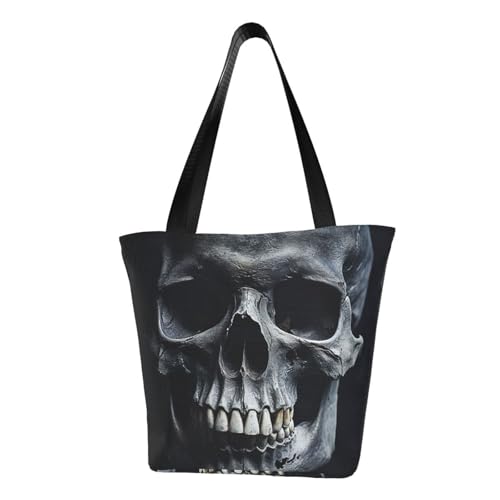 Bequeme Schultertasche mit Totenkopf-Skelett-Druck, Sommerhandtasche, Reisen, Strand, Arbeit, täglicher Gebrauch, vielseitig tragbar von CADREWY