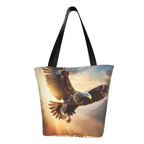 Bequeme Schultertasche mit fliegendem Adlermotiv, Sommerhandtasche, Reisen, Strand, Arbeit, täglicher Gebrauch, vielseitig tragbar von CADREWY