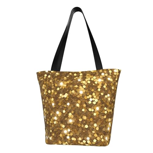Bequeme Schultertasche mit goldfarbenen Pailletten, Sommerhandtasche, Reisen, Strand, Arbeit, täglicher Gebrauch, vielseitiges Tragen von CADREWY