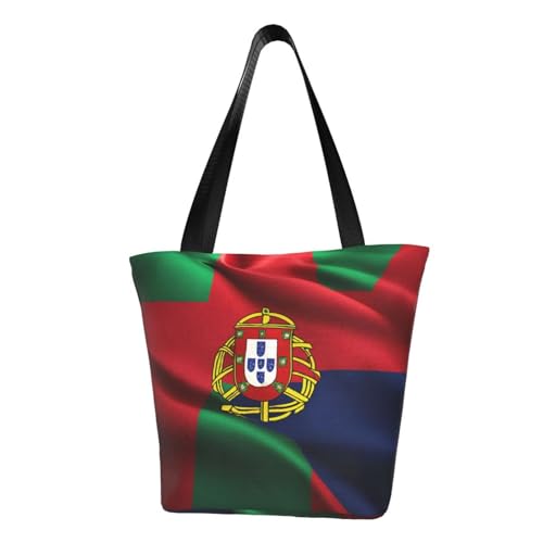 Bequeme Schultertasche mit portugiesischer Flagge, Sommer-Handtasche, Reisen, Strand, Arbeit, täglicher Gebrauch, vielseitig zu tragen von CADREWY