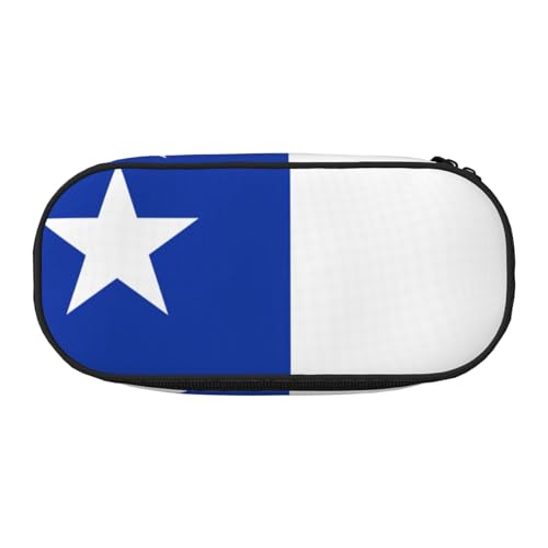 CADREWY Federmäppchen, Motiv: Flagge von Chile, mit Reißverschluss, für den täglichen Gebrauch, bietet Platz für alle wichtigen Schreibwaren von CADREWY