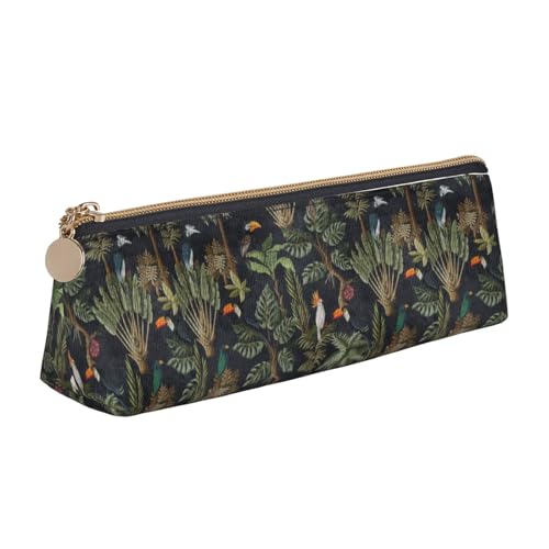 CADREWY Federmäppchen mit Aquarell-Kaktus-Druck, großes Fassungsvermögen, 21,6 x 5,6 x 6,1 cm, dreieckiger Stifthalter mit Reißverschluss von CADREWY