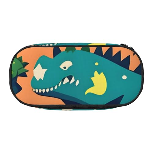 CADREWY Federmäppchen mit Dinosaurier-Druck, mit Reißverschluss, für den täglichen Gebrauch, bietet Platz für alle wichtigen Schreibwaren von CADREWY