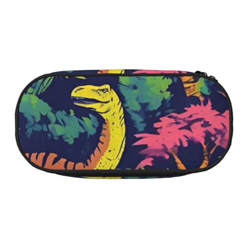 CADREWY Federmäppchen mit Dinosaurier-Druck, mit Reißverschluss, für den täglichen Gebrauch, bietet Platz für alle wichtigen Schreibwaren von CADREWY