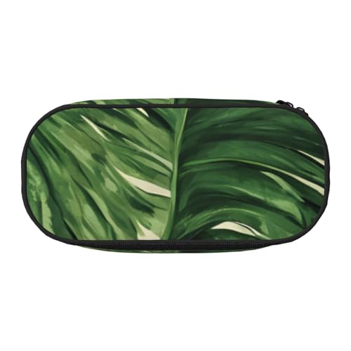 CADREWY Federmäppchen mit Dinosaurier-Palmblatt-Druck, Stifteetui, Reißverschluss, für den täglichen Gebrauch, bietet Platz für alle wichtigen Schreibwaren von CADREWY