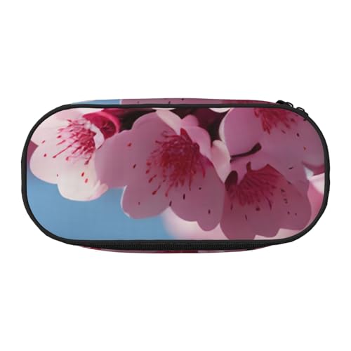 CADREWY Federmäppchen mit Kirschblüten-Motiv, mit Reißverschluss, für den täglichen Gebrauch, bietet Platz für alle wichtigen Schreibwaren von CADREWY
