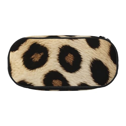 CADREWY Federmäppchen mit Leopardenmuster, mit Reißverschluss, für den täglichen Gebrauch, bietet Platz für alle wichtigen Schreibwaren von CADREWY