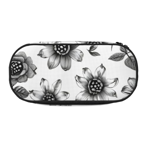 CADREWY Federmäppchen mit Meeresblumen-Aufdruck, mit Reißverschluss, für den täglichen Gebrauch, bietet Platz für alle wichtigen Schreibwaren von CADREWY