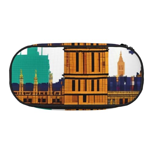 CADREWY Federmäppchen mit Schulzeitungsdruck, Stifteetui, Reißverschluss, für den täglichen Gebrauch, bietet Platz für alle wichtigen Schreibwaren von CADREWY