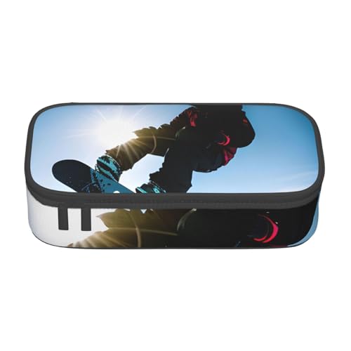 CADREWY Federmäppchen mit Snowboard-Bild-Druck, 21,6 x 5,1 x 9,4 cm, funktionale Aufbewahrung für Büro und Make-up CADREWY Federmäppchen mit Snowboard-Bild-Druck, 21,6 x 5,1 x 9,4 cm, funktionale Aufbewahrung für Büro und Make-up von CADREWY