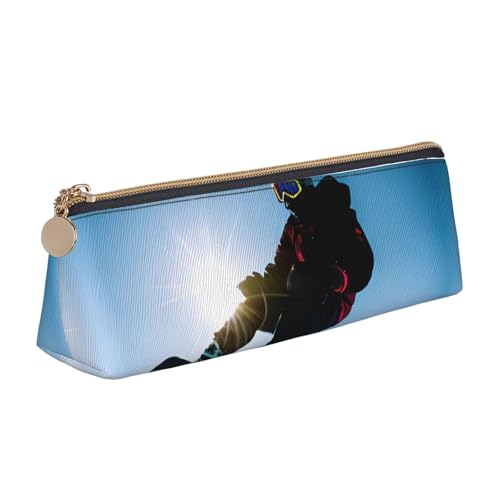 CADREWY Federmäppchen mit Snowboard-Bild-Druck, schlankes Federmäppchen, großes Fassungsvermögen, 21,6 x 5,6 x 6,1 cm, dreieckiger Stifthalter mit Reißverschluss CADREWY Federmäppchen mit Snowboard-Bild-Druck, schlankes Federmäppchen, großes Fassungsvermögen, 21,6 x 5,6 x 6,1 cm, dreieckiger Stifthalter mit Reißverschluss von CADREWY