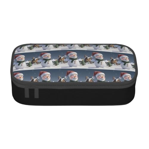 CADREWY Federmäppchen mit Weihnachtsmann-Motiv, geräumig, 21,6 x 5,1 x 9,4 cm, funktionale Aufbewahrung für Büro und Make-up von CADREWY