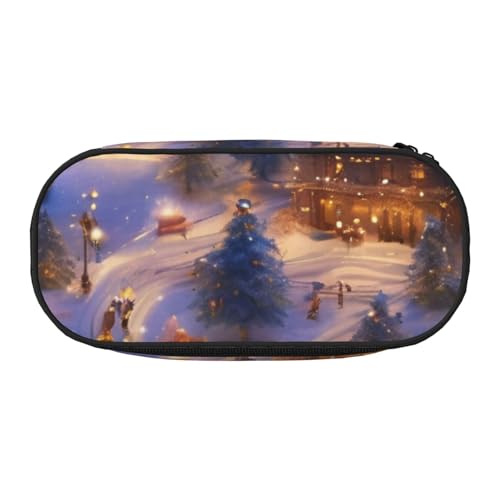 CADREWY Federmäppchen mit Weihnachtsmotiv, mit Reißverschluss, für den täglichen Gebrauch, bietet Platz für alle wichtigen Schreibwaren von CADREWY