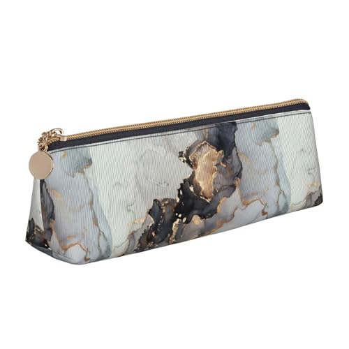 CADREWY Federmäppchen mit buntem Gouache-Druck, großes Fassungsvermögen, 21,6 x 5,6 x 6,1 cm, dreieckiger Stifthalter mit Reißverschluss von CADREWY