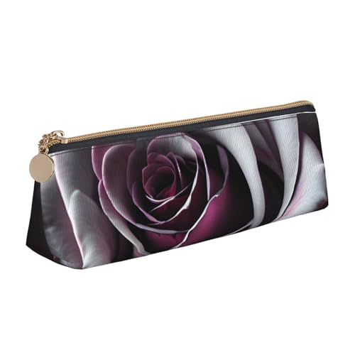 CADREWY Federmäppchen mit gotischem Rosen-Blumendruck, großes Fassungsvermögen, 21,6 x 5,6 x 6,1 cm, dreieckiger Stifthalter mit Reißverschluss von CADREWY