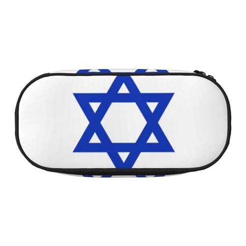 CADREWY Federmäppchen mit israelischer Flagge, mit Reißverschluss, für den täglichen Gebrauch, bietet Platz für alle wichtigen Schreibwaren von CADREWY